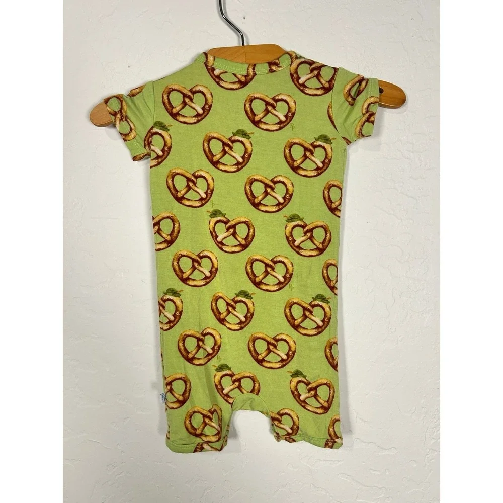 Posh peanut 6-9m pretzel lime green shortie
